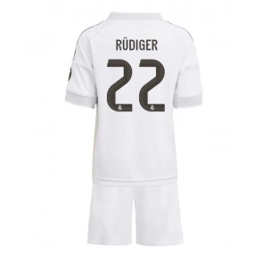 Real Madrid Antonio Rudiger #22 Domaci Dres za Dječji 2025-26 Kratak Rukavima (+ kratke hlače)
